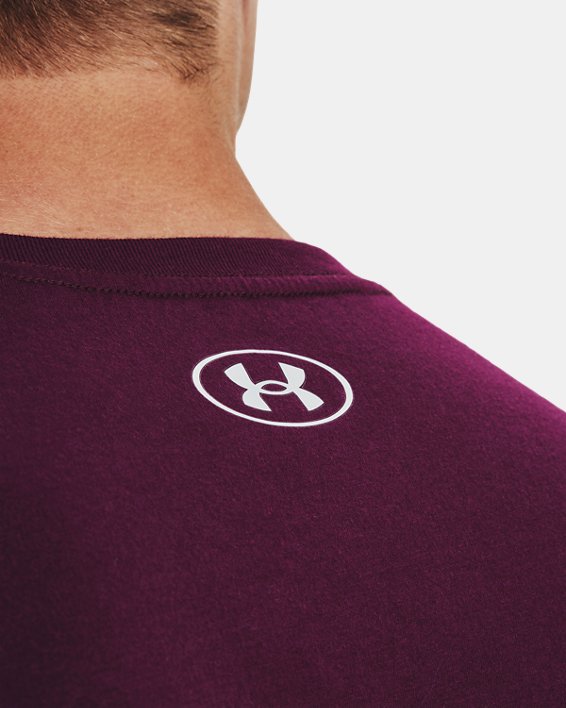 Men's UA GL Foundation Short Sleeve T-Shirt, Purple, pdpMainDesktop image number 3